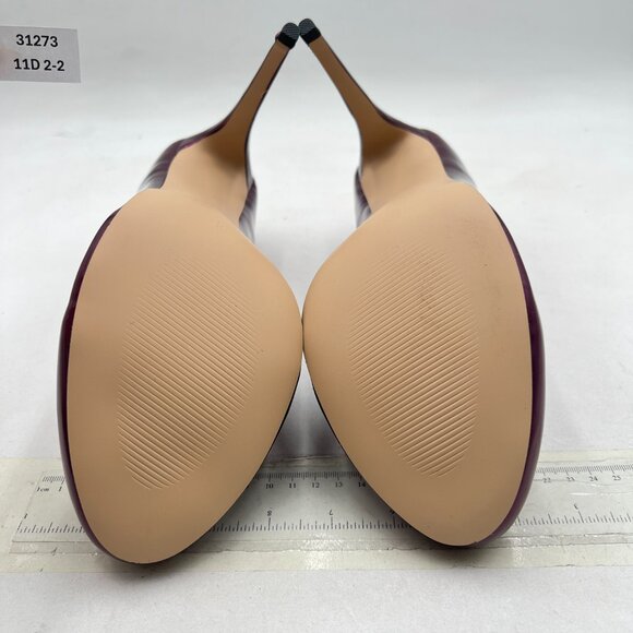 Tang'scuisins Purple Buckled Mary Janes Strappy Stiletto High Heels Cute Pumps - Picture 7 of 8